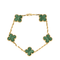 Bracelet Van Cleef & Arpels Bracelet Vintage Alhambra 5 motifs en or jaune et malachite 58 Facettes DV14259-2