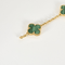 Bracelet Van Cleef & Arpels Bracelet Vintage Alhambra 5 motifs en or jaune et malachite 58 Facettes DV14259-2