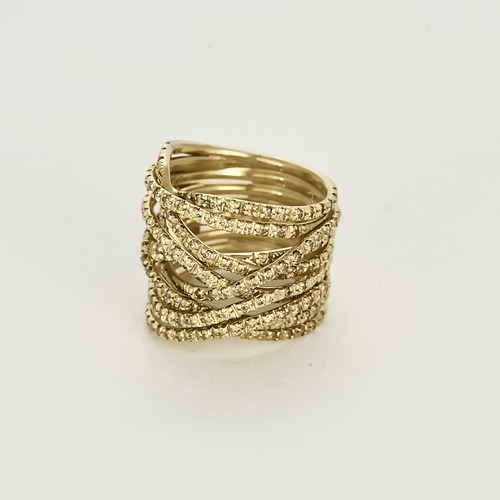 Stern- Zephyr - Ring i gult guld och diamanter