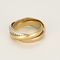 Bague 49 Cartier - Trinity - Bague petit modèle, semi-pavée en or de trois couleurs 58 Facettes DV17058-10