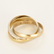 Bague 49 Cartier - Trinity - Bague petit modèle, semi-pavée en or de trois couleurs 58 Facettes DV17058-10
