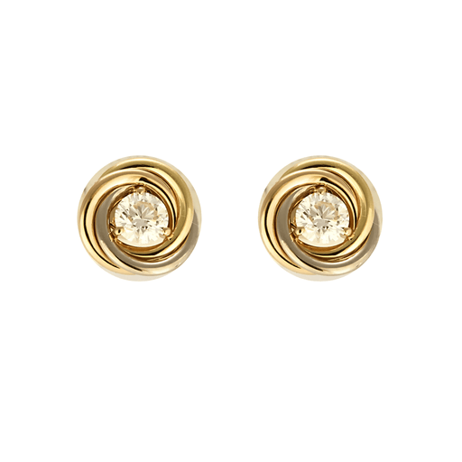 Boucles d'oreilles Cartier - Trinity- Boucle d'oreilles en or de trois couleurs et diamants 58 Facettes DV17058-12