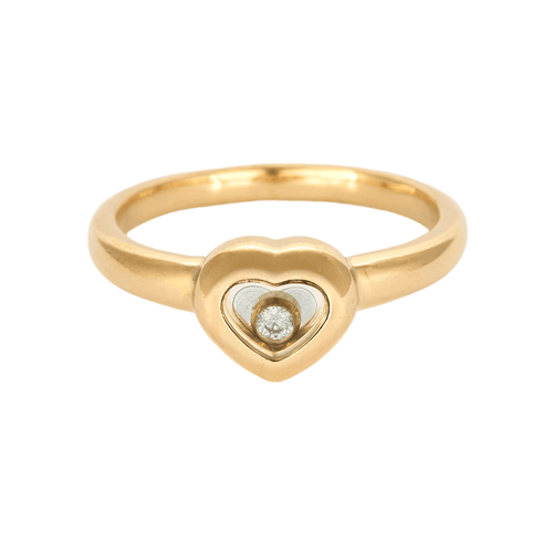 CHOPARD -  Happy diamonds - Bague coeur en or jaune et diamants
