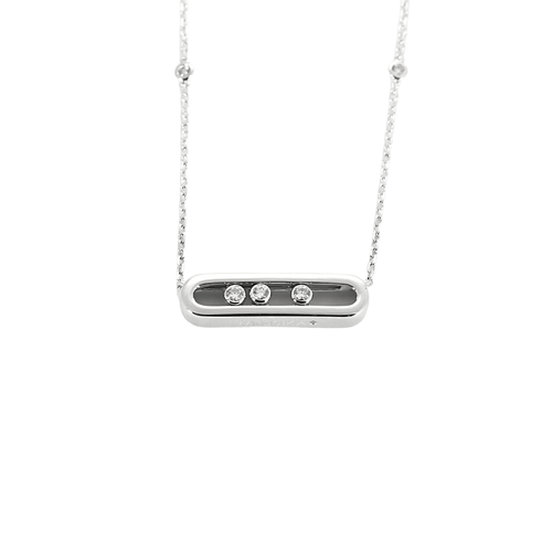 Collier MESSIKA-  Baby Move  en or gris et diamants 58 Facettes DV20383-1