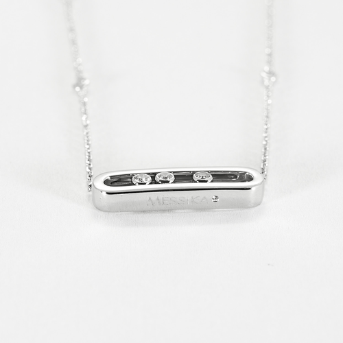 Collier MESSIKA-  Baby Move  en or gris et diamants 58 Facettes DV20383-1