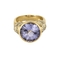 Bague 57 Bague en or jaune et or gris, tanzanite et diamants 58 Facettes DV0834-10