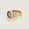 Bague 57 Bague en or jaune et or gris, tanzanite et diamants 58 Facettes DDV0834-10-57-3