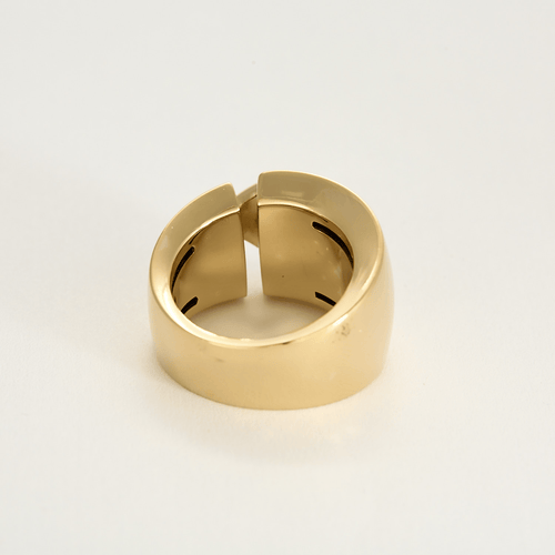 Bague 53 CHAUMET - Lien - Large Bague en or jaune et diamants 58 Facettes DV22403-1-53-2