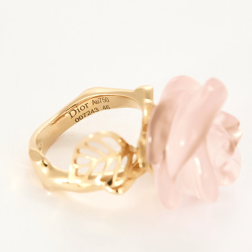 Bague 46 Dior  "Pré Catelan", Dior en or rose, quartz rose, diamant. Victoire de Castellane 58 Facettes DDV22149-3
