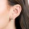Boucles d'oreilles dormeuse en Or jaune, platine te diamants