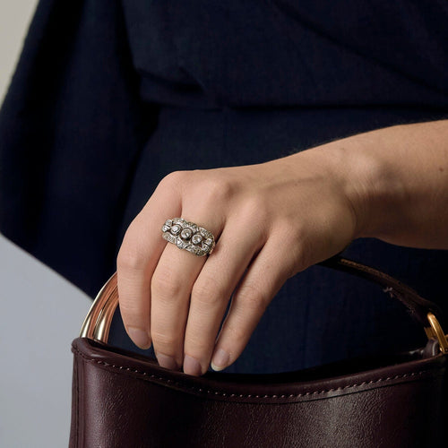 Ring i Platin og diamanter