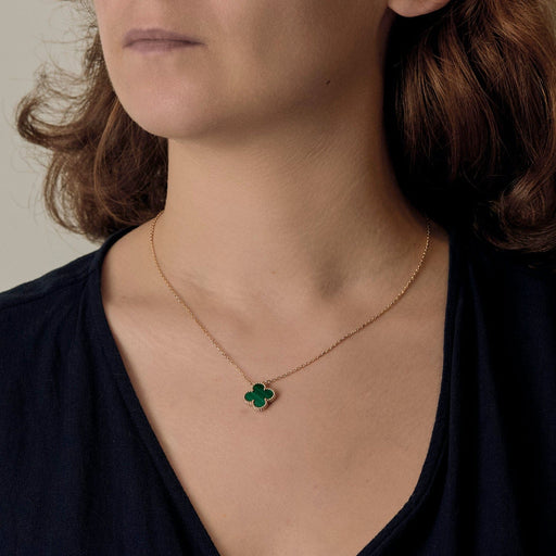 Van Cleef & Arpels - Vintage Alhambra - Necklace in yellow gold and malachite