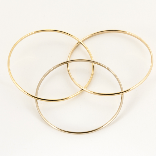 Cartier Trinity Pequeno Modelo - Pulseira em três ouros