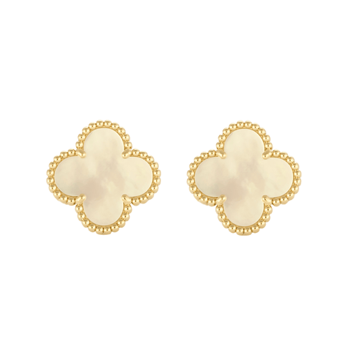 Boucles d'oreilles Van Cleef & Arpels- Vintage Alhambra- Boucles d'oreilles en or jaune et nacre 58 Facettes DV0830-30