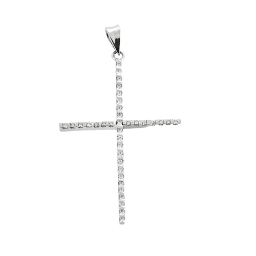 Pendente "Cruz" em ouro branco e diamantes