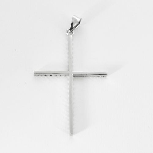 Pendente "Cruz" em ouro branco e diamantes