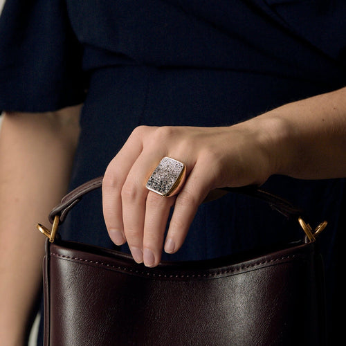 POMELLATO - Sabbia - Large Model - Ring in rose gold and diamonds