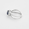 Ring i 14K vitguld, safir och diamanter
