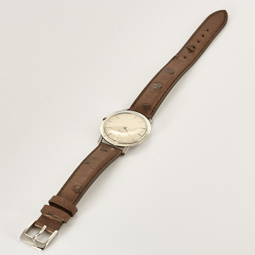 OMEGA - Krem Kadran Vintage - Çelik Saat