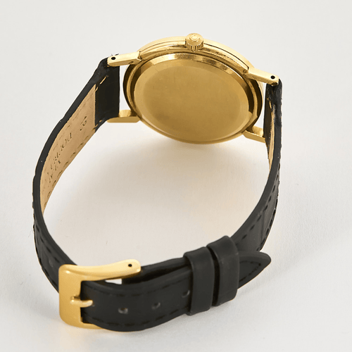 OMEGA - 复古黑色表盘 - 黄金手表