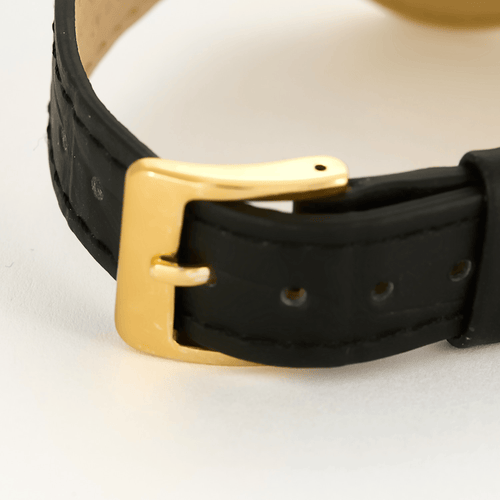 OMEGA - 复古黑色表盘 - 黄金手表