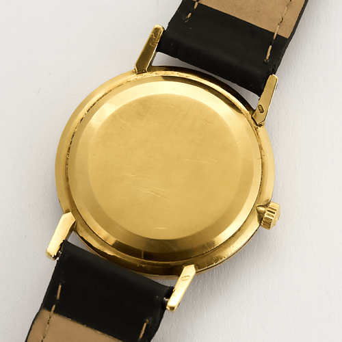 OMEGA - 复古黑色表盘 - 黄金手表