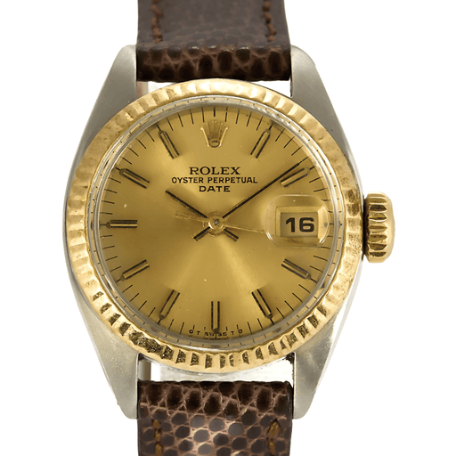 ROLEX - Oyster Perpetual Date - Sat od čelika i žutog pozlaćenog zlata