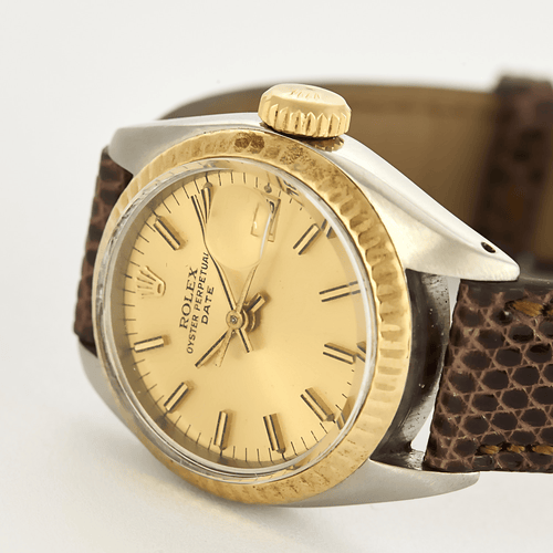 ROLEX - Oyster Perpetual Date - Çelik ve sarı altın kaplama saat