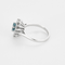Bague 54 Bague en or blanc, aigue-marine et diamants 58 Facettes DV22061-1