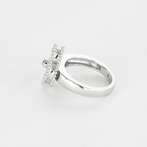 Van Cleef & Arpels - Alhambra - Anillo de oro blanco, nácar y diamante