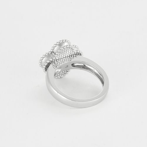 Van Cleef & Arpels - Alhambra - Anillo de oro blanco, nácar y diamante