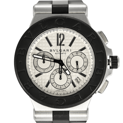 BULGARI - Diagono - Orologio in acciaio e gomma