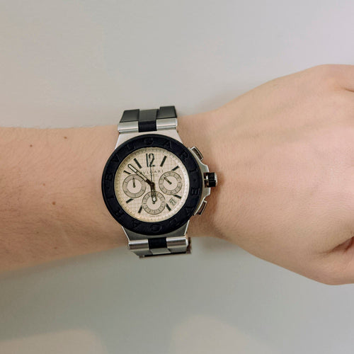 BULGARI - Diagono - 钢制和橡胶手表