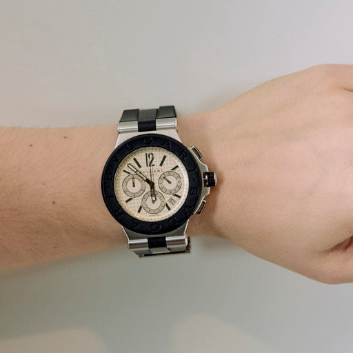 BULGARI - Diagono - Orologio in acciaio e gomma