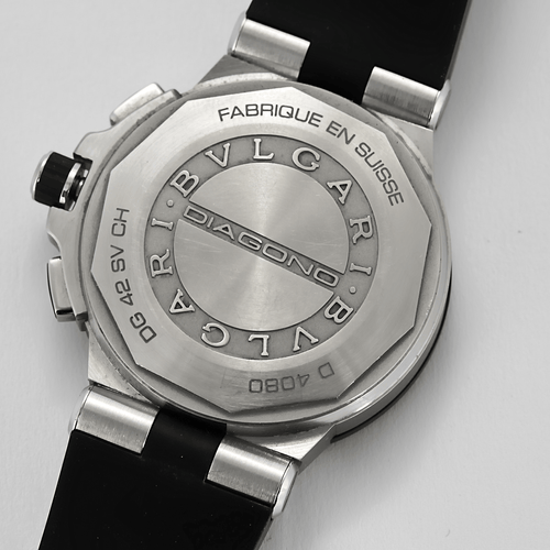 BULGARI - Diagono - 钢制和橡胶手表