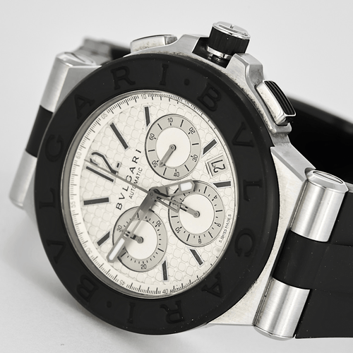 BULGARI - Diagono - 钢制和橡胶手表