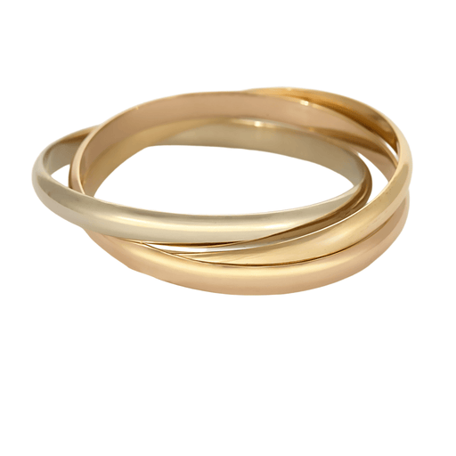 CARTIER - Trinity - Vintage-rannekoru, jossa kolme toisiinsa kietoutunutta rengasta