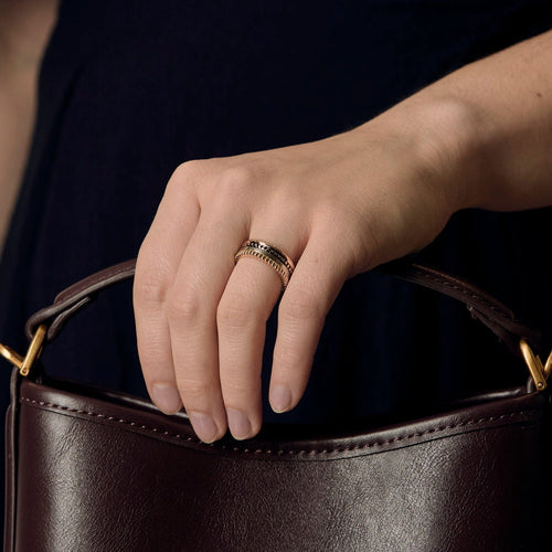 Boucheron - Quatre Classico - Anello pvd marrone e oro di tre colori