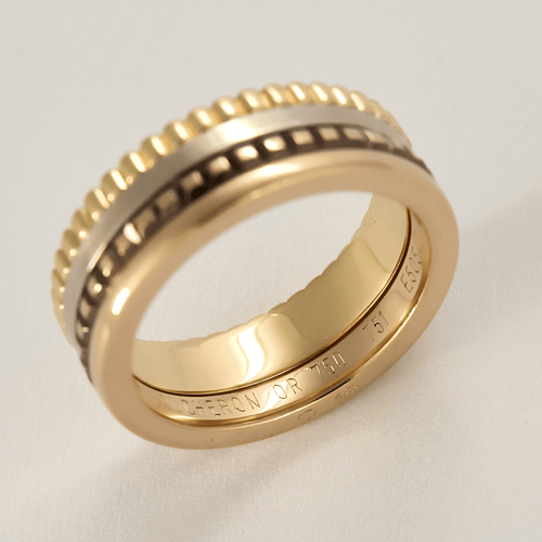 Boucheron - Quatre Classico - Anello pvd marrone e oro di tre colori