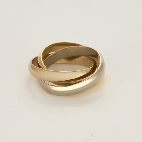 Cartier - Trinity 经典款 - 三色金三环戒指