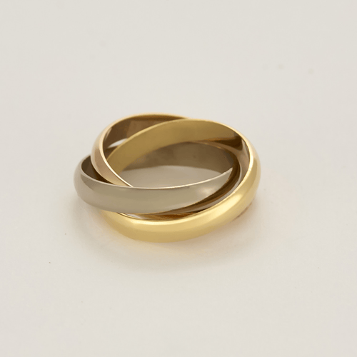 Cartier - Trinity 经典款 - 三色金三环戒指