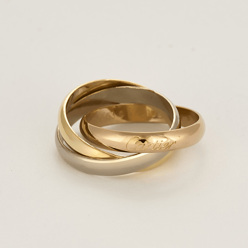 Cartier - Trinity 经典款 - 三色金三环戒指