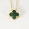 Collier Van Cleef & Arpels - Vintage Alhambra - Collier en or jaune et malachite 58 Facettes DV0830-29