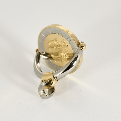 BULGARI - TONDO Zodiak - Přívěsek ze žlutého zlata a oceli.