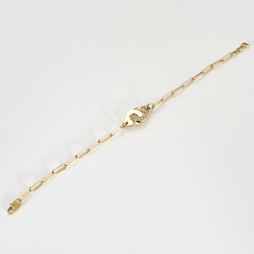 Dinh Van Menottes R10 Pulsera de oro amarillo y diamantes
