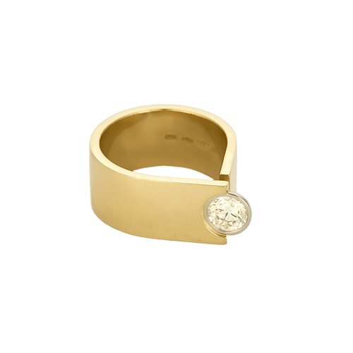 NIESSING - Sormus Solitaire keltakultaa ja timantti