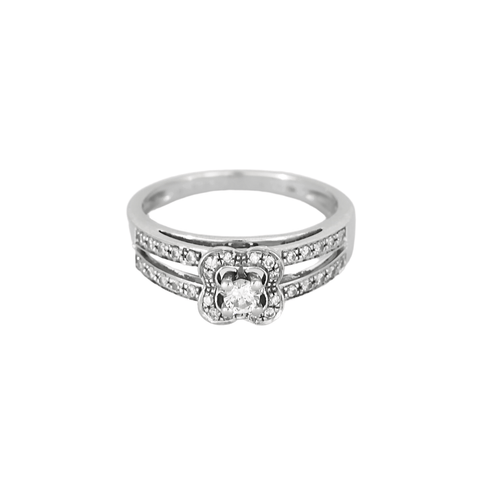 Bague 48 Mauboussin - Chance of love n°1 - Bague en or gris et diamants 58 Facettes DV21146-1