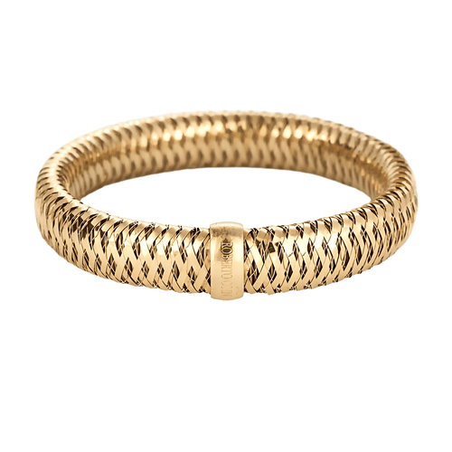 ROBERTO COIN - Pulsera flexible de oro rosa y rubíes sintéticos