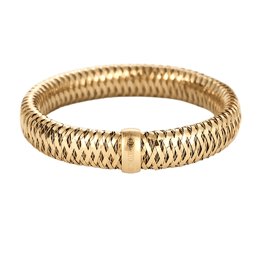 ROBERTO COIN - Sentetik yakutlu pembe altın esnek bilezik