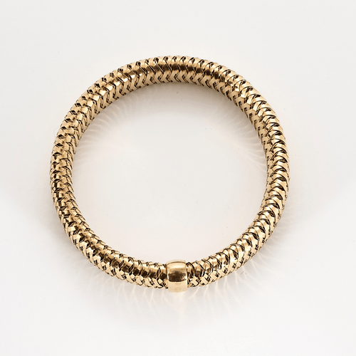 ROBERTO COIN - Pulsera flexible de oro rosa y rubíes sintéticos
